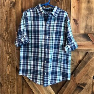 Janie and jack boys linen button up long sleeve